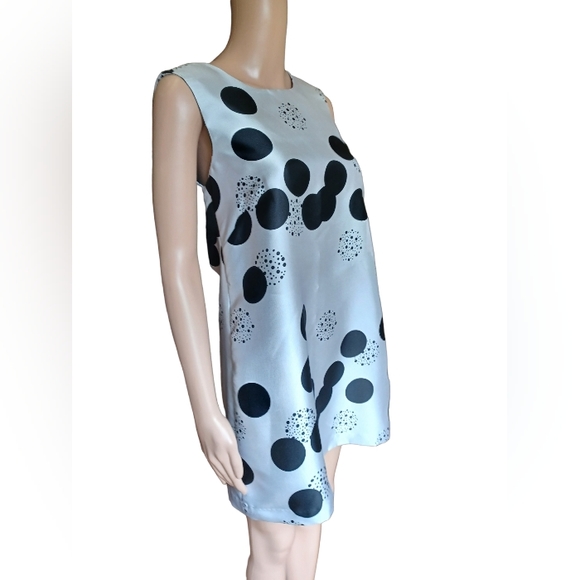LANACAPRINA Womens Sleeveless Polkadot Aline Tunic Dress Knee Length Size Small - Picture 7 of 11